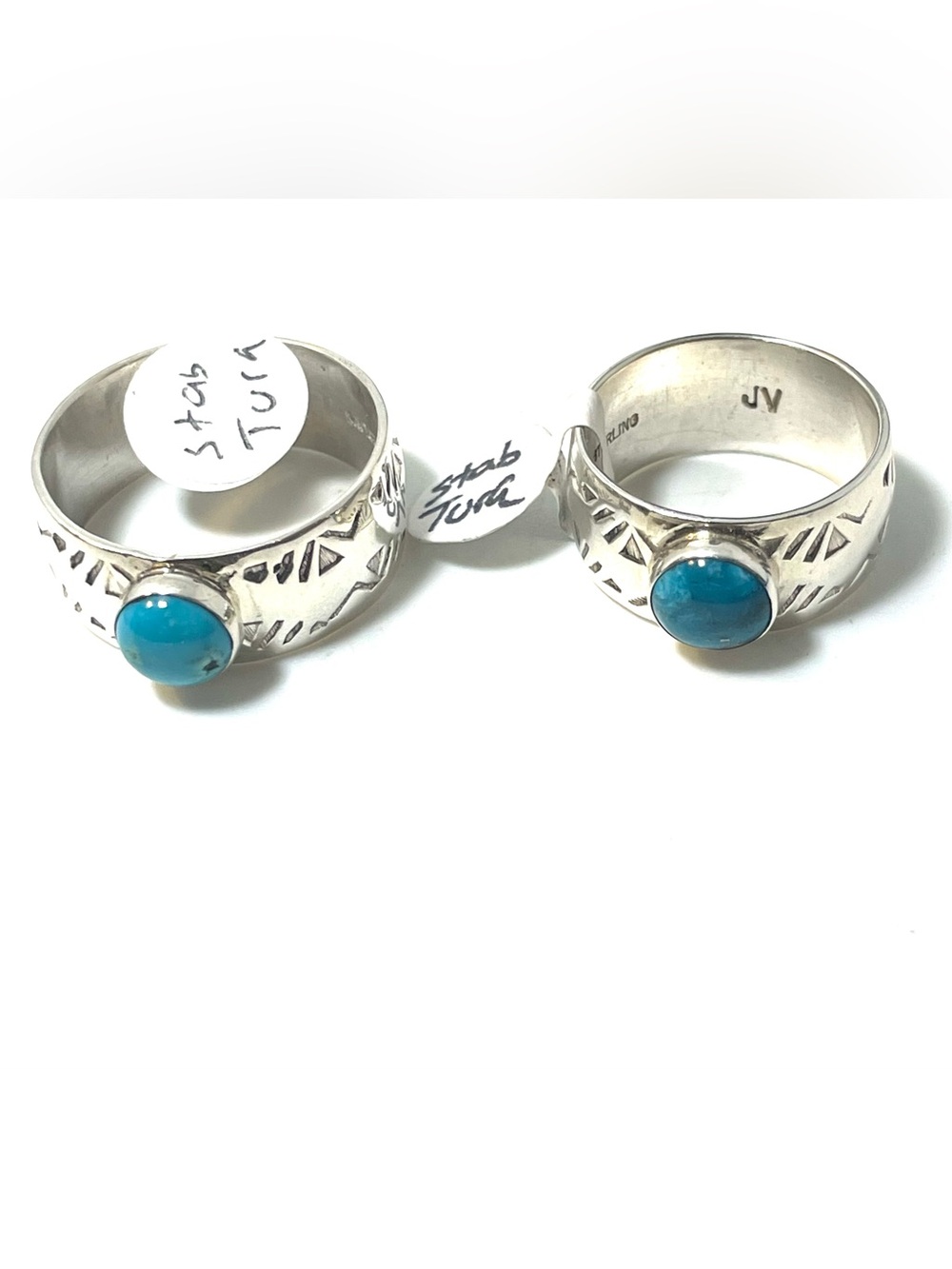 CHOICE of a JV Sterling Turquoise Ring sz 13.5 OR 9